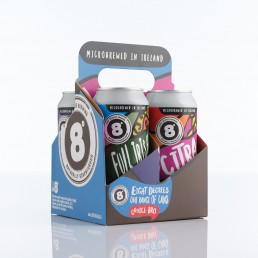Packshot of an 8 degrees brewing carrier pack