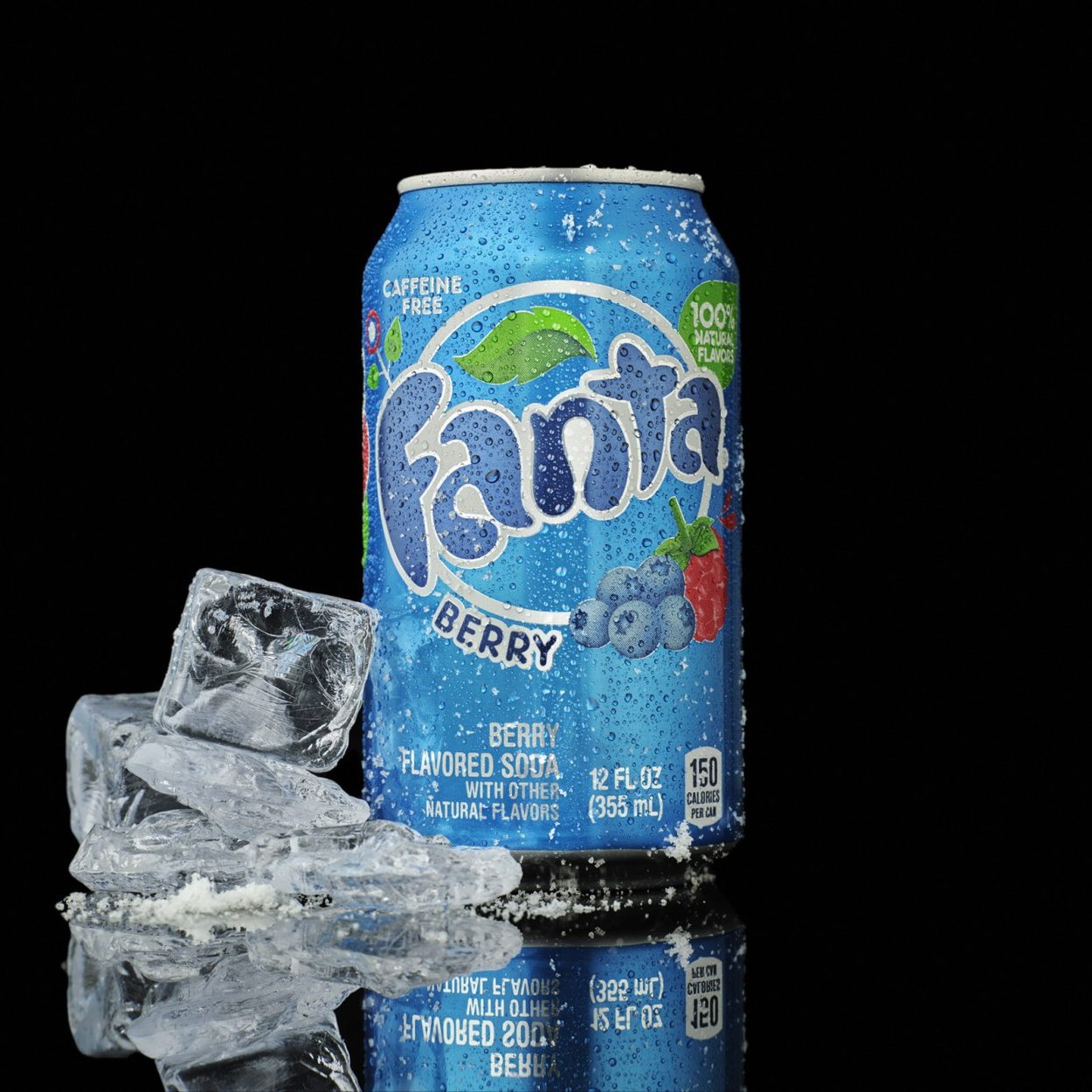 Styled Product Photography Fanta Berry Beverage Can