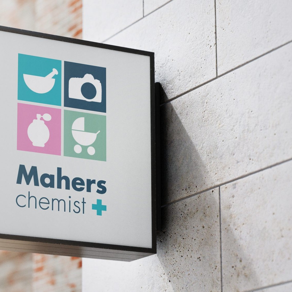 Mahers Chemist Signage Mockup